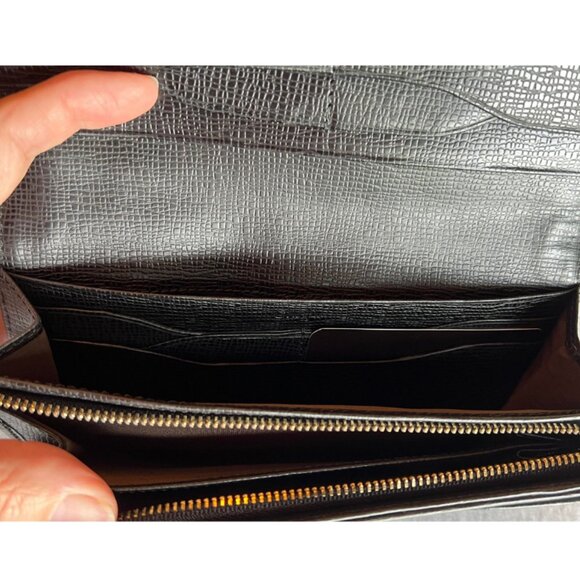 NWT Cole Haan Black Leather Accordion Wallet Ali - Picture 3 of 7